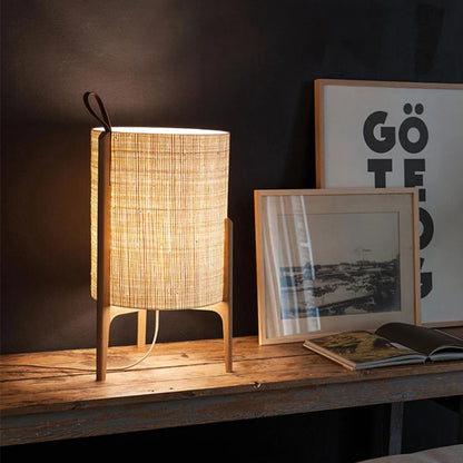 Modern Wooden Desk Lights Japanese Floor Lamps for bedroom Home Decoration Living Room Living Room Hotel Fabric Table Lamp