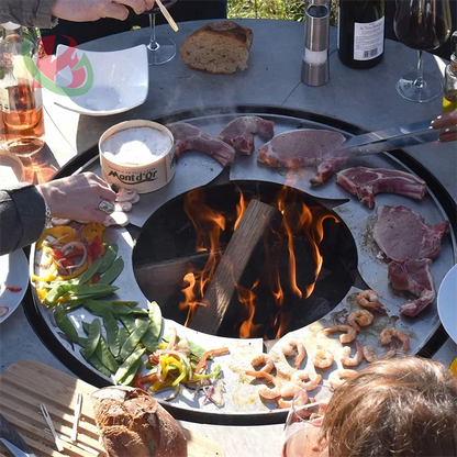 Steel 80cm BBQ grill Colton steel brazier fire pit portable