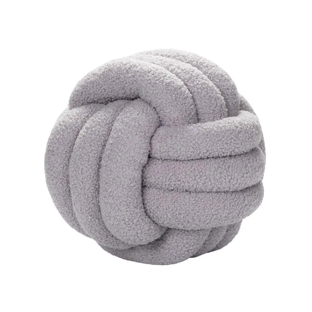 Knotted Ball Pillow Indeformable Eco-friendly Knotted Ball Plush Pillow Hand-woven Knotted Ball Back Throw Pillow