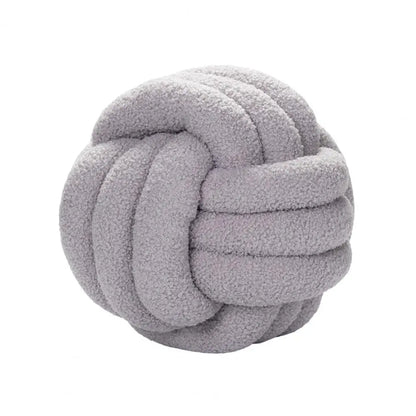 Knotted Ball Pillow Indeformable Eco-friendly Knotted Ball Plush Pillow Hand-woven Knotted Ball Back Throw Pillow