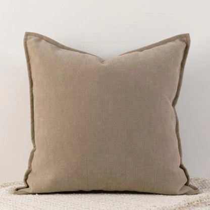 Cozy Solid Chenille Throw Pillow Covers - Nordic Design, 45x45/50x50/60x60/65x65cm, Ideal for Living Room & Bedroom Decor