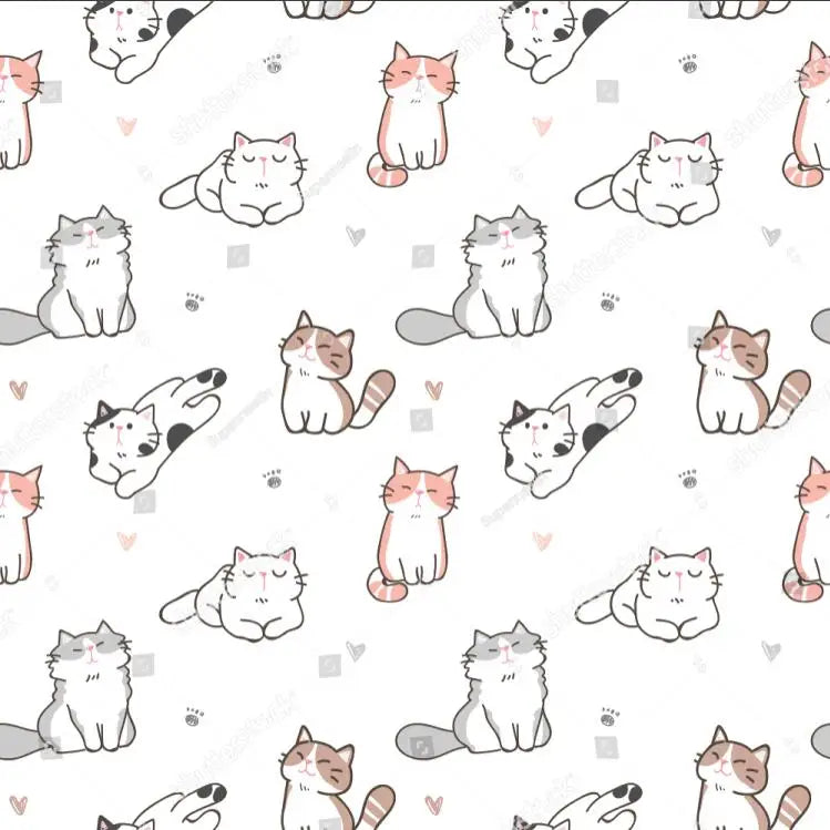 Custom Theme Nordic Cat Wallpaper Mural for Children's Bedroom Background Blue Cat Wall paper Art Boys Girls animal Home Decor