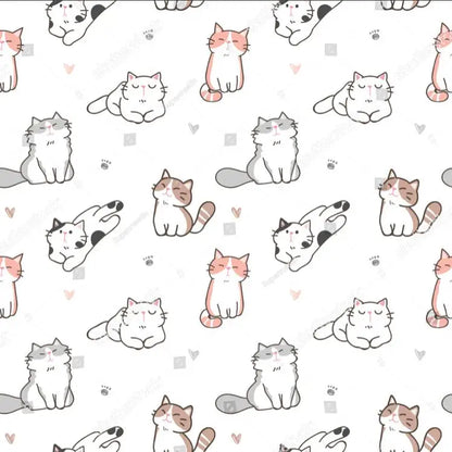 Custom Theme Nordic Cat Wallpaper Mural for Children's Bedroom Background Blue Cat Wall paper Art Boys Girls animal Home Decor
