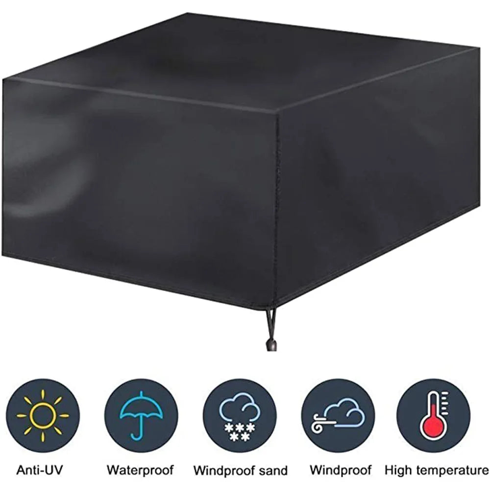 Square Fire Pit Cover Brazier Cover for Propane Brazier 210D Waterproof Dust Cover 54x54x89cm