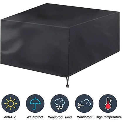 Square Fire Pit Cover Brazier Cover for Propane Brazier 210D Waterproof Dust Cover 54x54x89cm