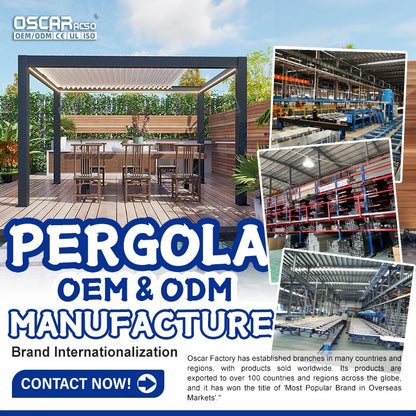 Customized Aluminum Louver Roof for Outdoor Terrace Garden and Pavilion pergola