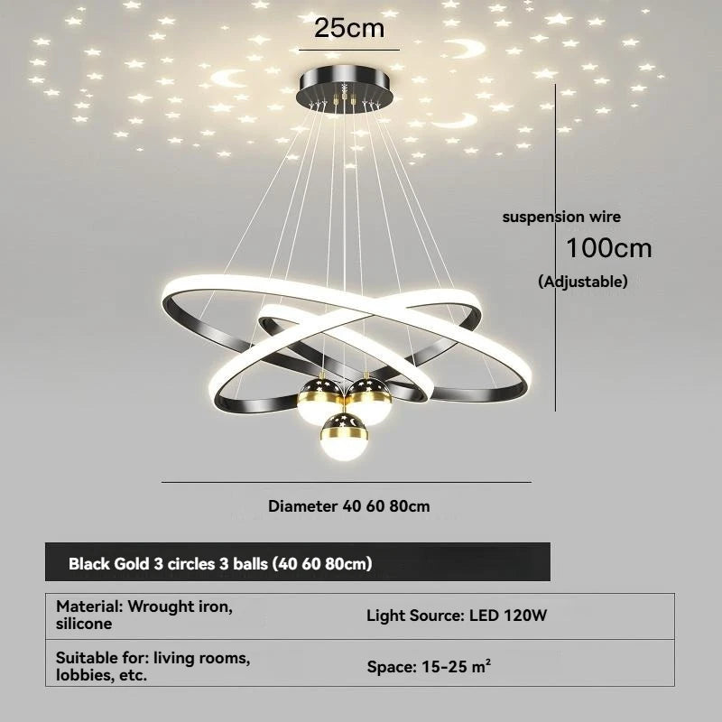 Living Room Chandelier - Modern, Simple and Elegant, Trendy Lamp, New Model for Dining Room, Master Bedroom Lamp