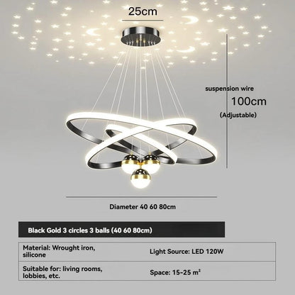 Living Room Chandelier - Modern, Simple and Elegant, Trendy Lamp, New Model for Dining Room, Master Bedroom Lamp