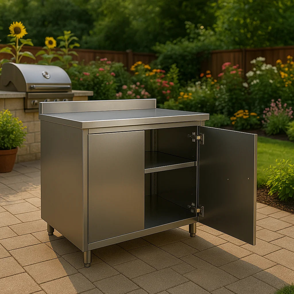 Modern Stainless Steel Cabinet Weatherproof Outdoor & Apartment BBQ Kitchen Design