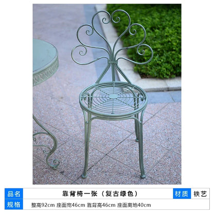 European Iron Outdoor Table Courtyard Balcony Terrace Table Lace Design Garden Furniture Home Decoration Small Coffee Table