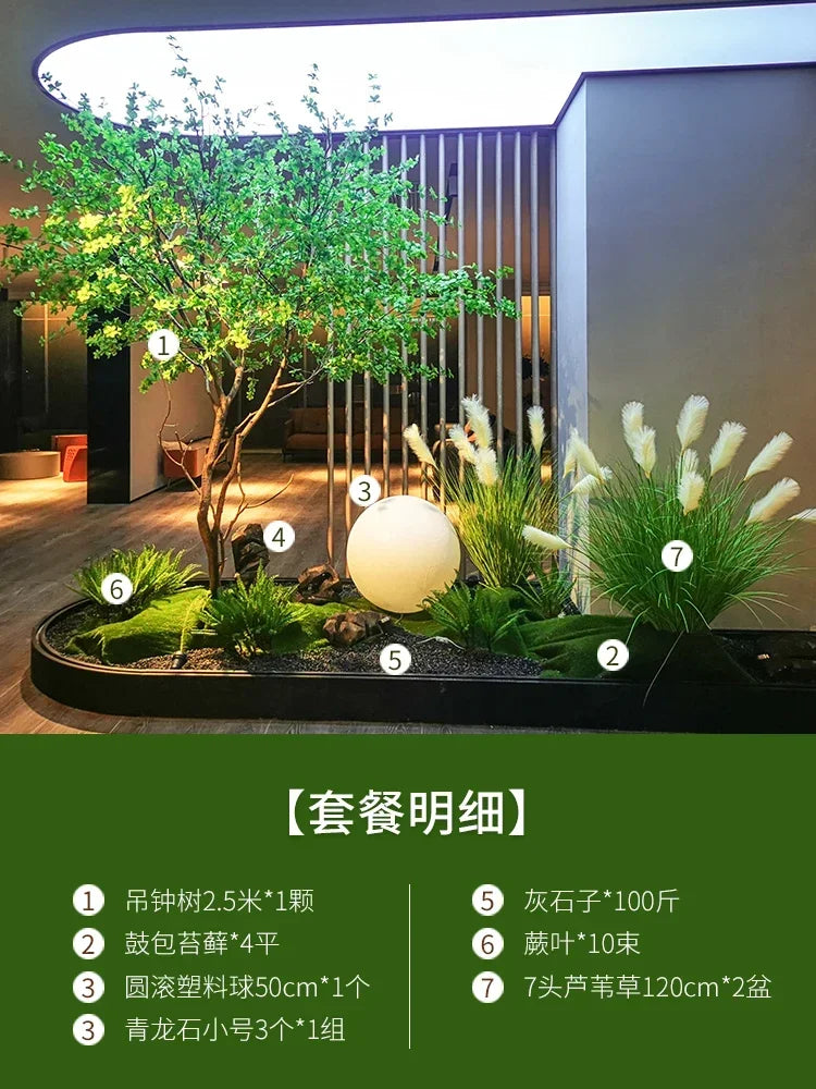 Artificial Bell Tree Show Window Decoration Drunk Wood Green Plant Landscape Indoor and Outdoor Ornaments