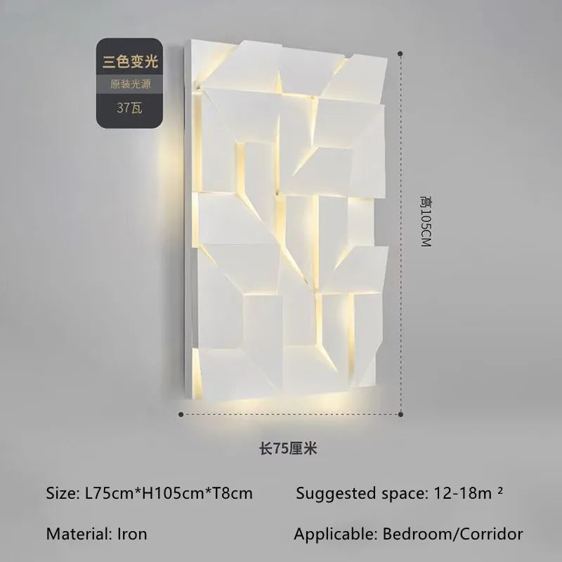 Living Room Background Wall Art Wall Lamp Minimalist Bedroom Bedside Entrance Hall Foyer Hallway Decorative Wall Painting Lamp