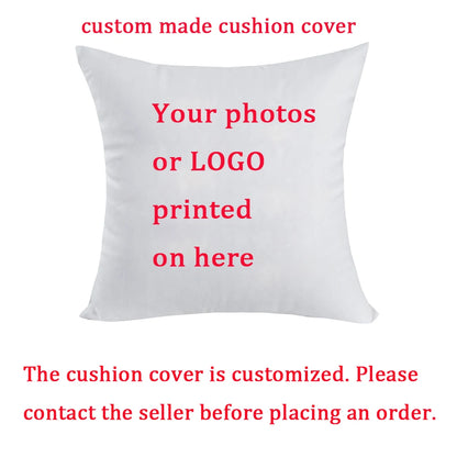 DIY Customized Throw Pillow Custom Cushion Cover Home Decorative Square Wedding Pets Baby Picture Print Pillowcase Gift