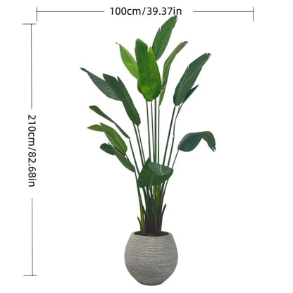 Live Natural Artificial Bird of Paradise Plant Bonsai Banana Tree Fake Leaf Trunk Indoor Outdoor Hotels Decor Greenery