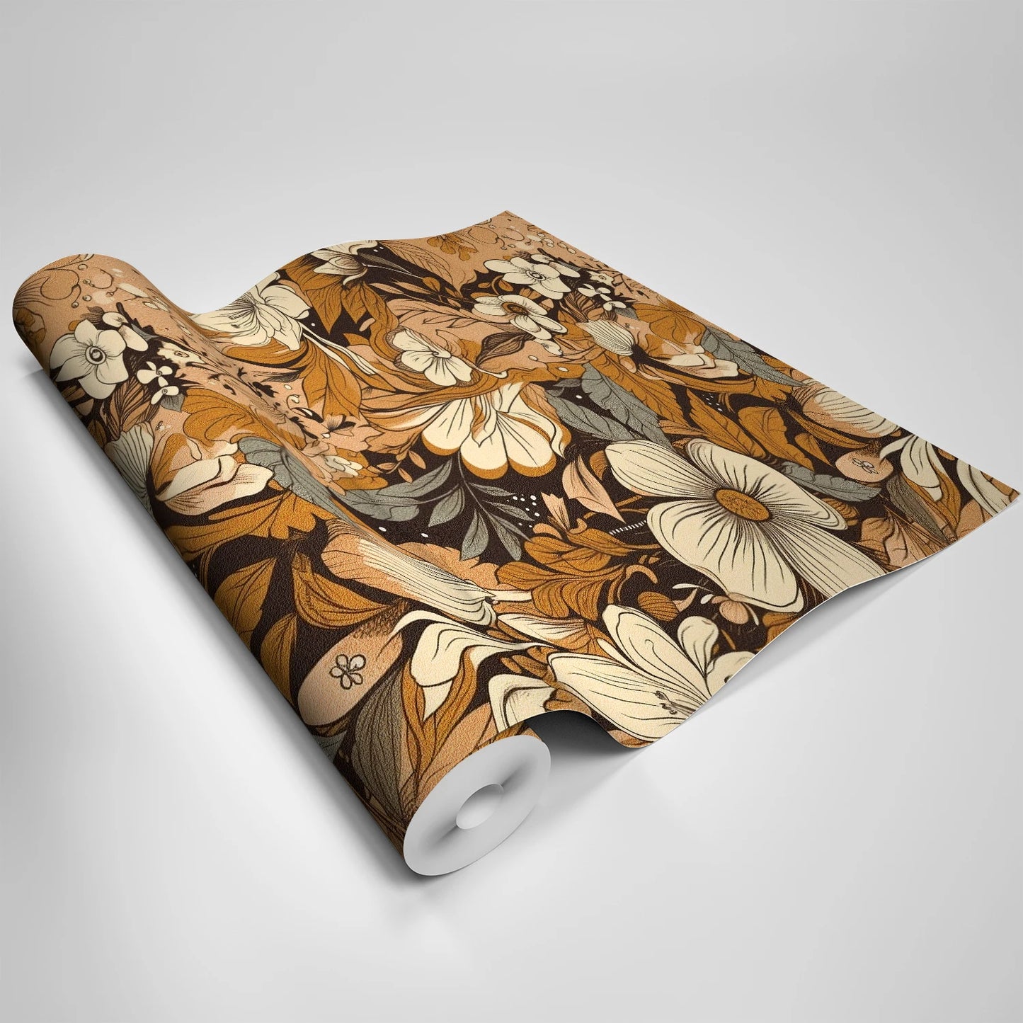 Floral Texture Frosted Wallpaper Bedroom Living Room Wall Decoration Self-Adhesive Wall Stickers Waterproof Moisture-Proof