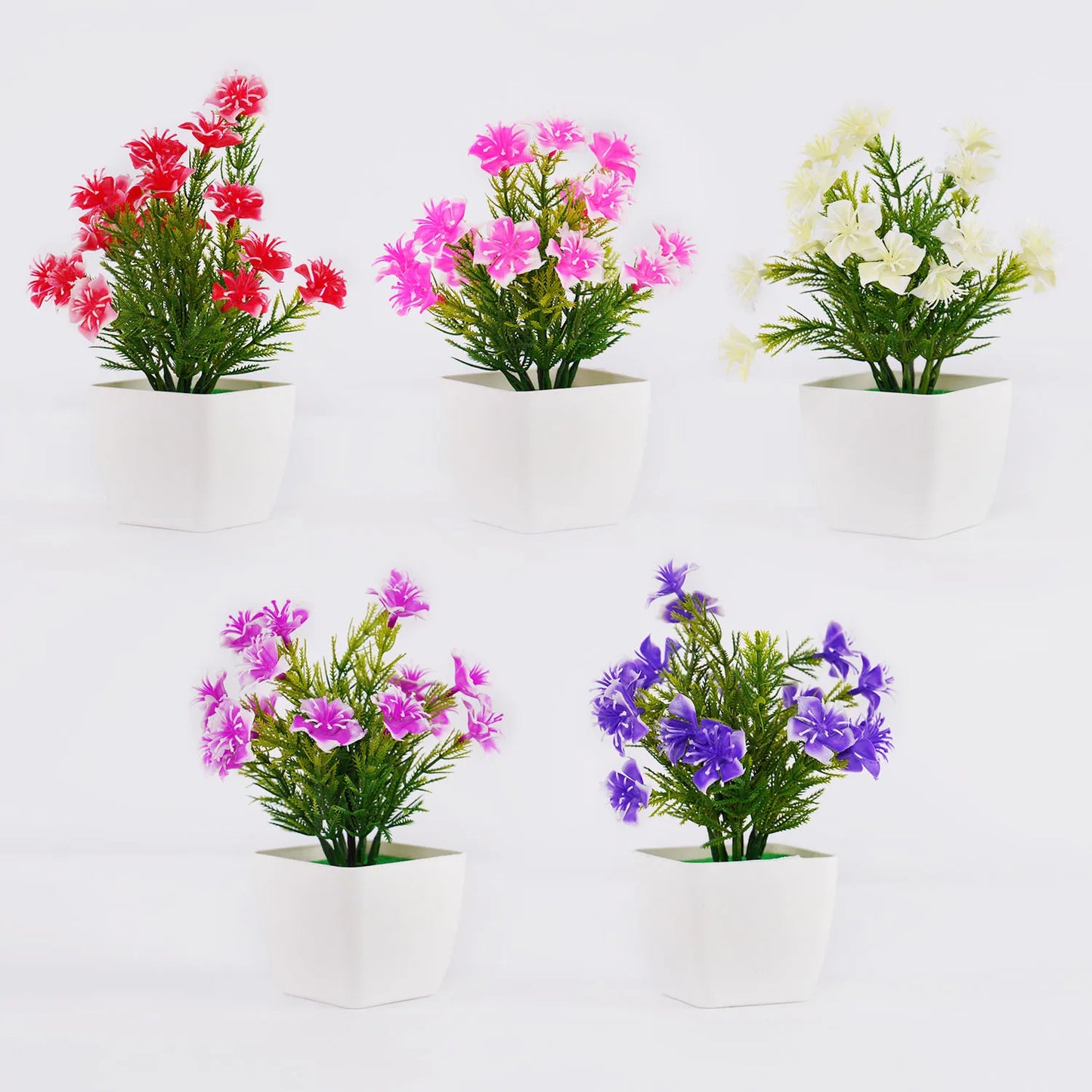 Artificial Bonsai Green Fake Small Cherry Blossom Potted Plant For Outdoor Indoor Home Bedroom Garden Decoration supplies