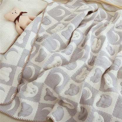Baby Blanket Newborn Swaddle Wrap Sofa Throw Blankets Soft Breathable 100% Cotton Stroller Crib Receiving Blanket Bedding Quilt