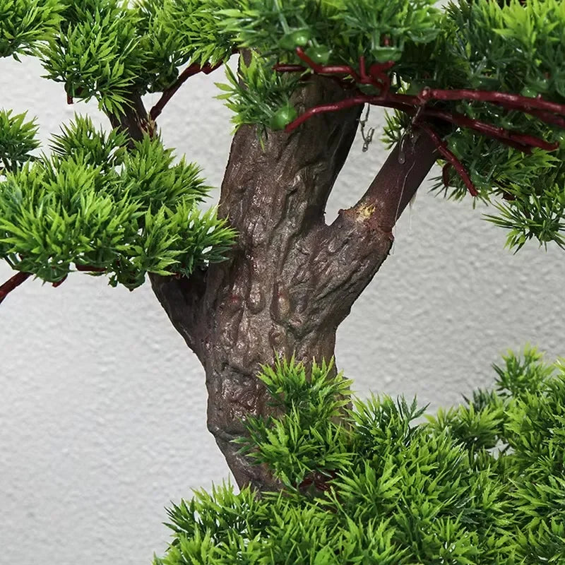 High Quality Realistic Artificial Pine Tree Large Bonsai Indoor Outdoor Garden Decor Durable Fiberglass Potted Plants