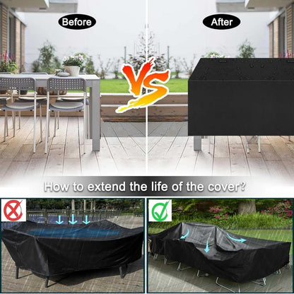 Outdoor Furniture Cover, Dust-proof, Waterproof and UV-proof Cover, Courtyard Garden Sunshade Protection Cover  Multi-size