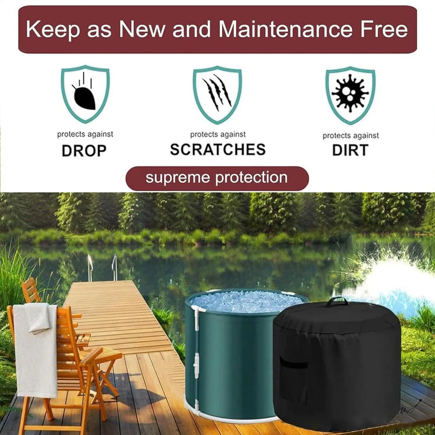 Outdoor Fire Pit Cover Waterproof Outdoor Round Fire Pit Cover Weatherproof Oxford Fabric Protector For Barbecue Bonfire