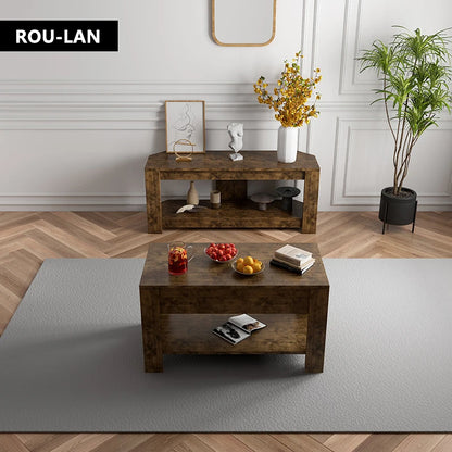 TV table and Lift Top Coffee Table with Storage , Rustic Wood Raisable Top Central Table for Living Room