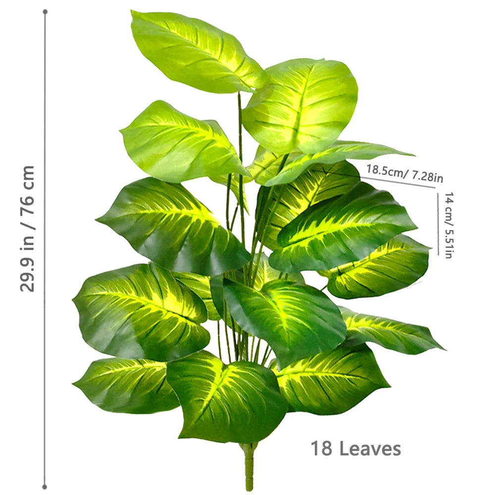 Artificial Palm Tree - Large Fake Tropical Plant Suitable for Indoor Outdoor Decoration Without Pot