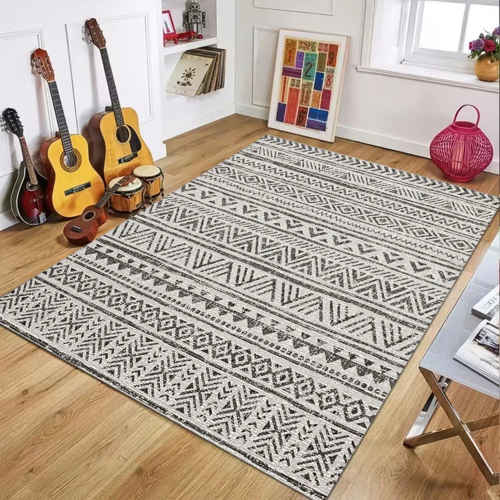 Outdoor Rugs Reversible Outdoor Plastic Straw Rugs Boho PatioIndoor Carpets RV Mat for Family Camp Picnic  Bedroom  Area Rug