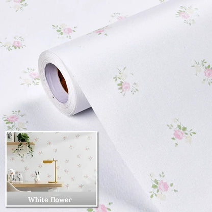 Self-adhesive Wallpaper Pastoral Flowers Waterproof and Moisture-proof Home Stickers for Living Room Bedroom Floral Decoration