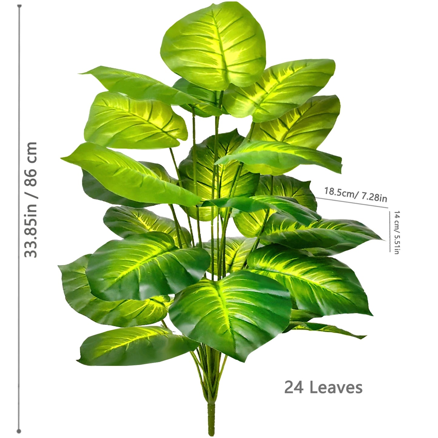 Artificial Palm Tree - Large Fake Tropical Plant Suitable for Indoor Outdoor Decoration Without Pot