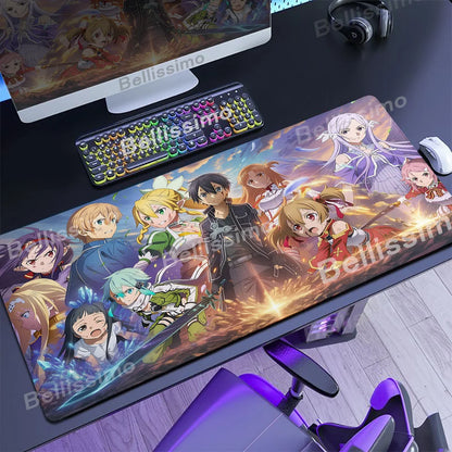 Anime Many Exquisite Wallpaper Sword Art Online SAO Mouse Pad Pretty Asuna Mousepad Non-slip Wear-resistant Game Large Desk Mats