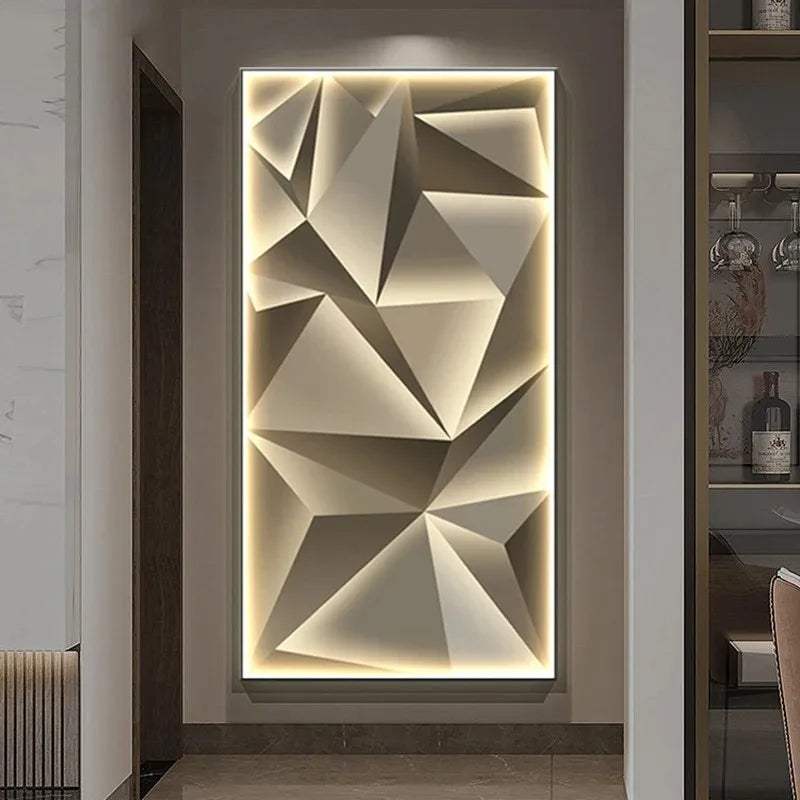 Entrance Decorative Wall Painting Lamp Living Room Background Wall Light Luxury Mural Light Corridor Hanging Abstract Painting