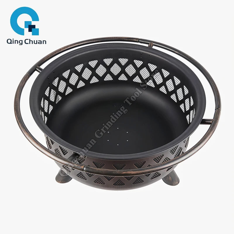 Fire Pit Outdoor Camping BBQ Grilling Winter Heating Stove Outdoor Charcoal Heating Brazier Fire Pit Wood Burner