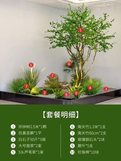 Artificial Bell Tree Show Window Decoration Drunk Wood Green Plant Landscape Indoor and Outdoor Ornaments