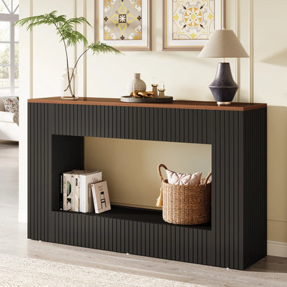 Tribesigns Console Table, 55-Inch Wood Entryway Table with Storage, Narrow Long Sofa Table Behind Couch Table for Living Room