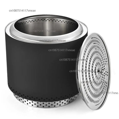 Large Outdoor Stainless Steel Smokeless Firewood Stove Durable Garden Camping Fire Pit