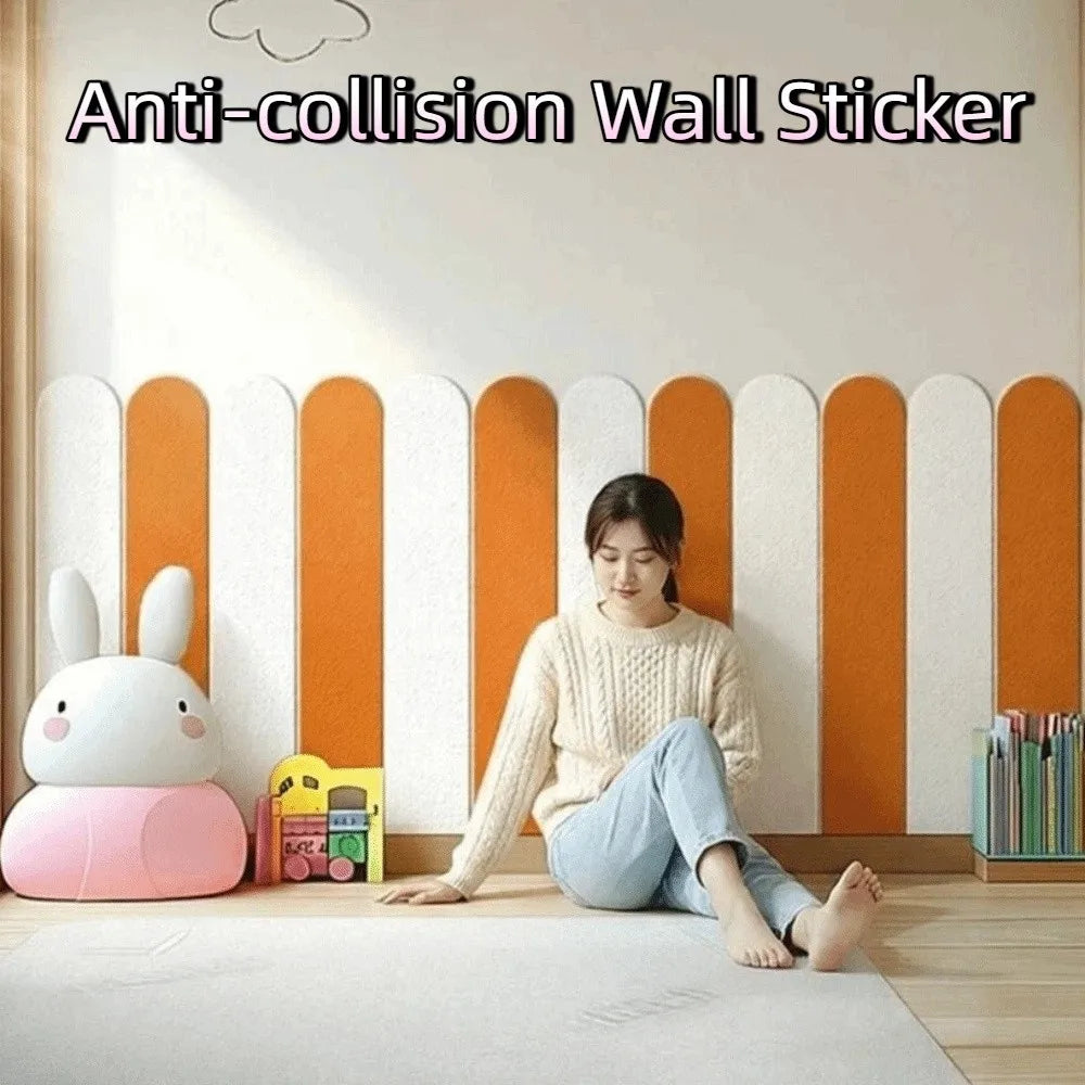 10 pieces/set Self-adhesive Anti-collision Wall Sticker Solid Color Thickening Moisture Resistant Wallpaper Waterproof