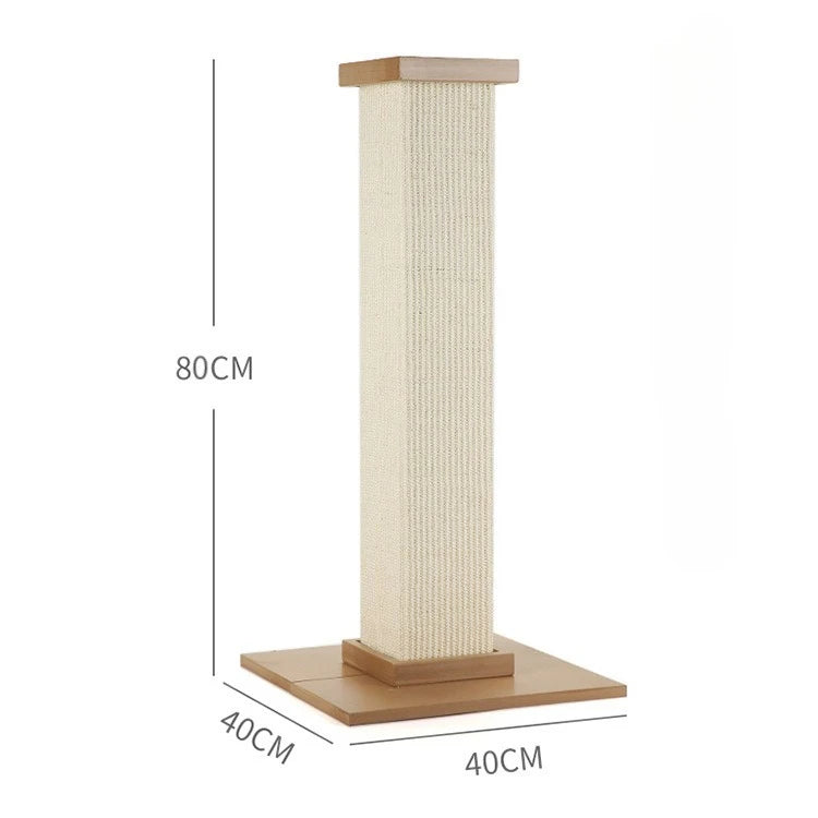 32" Tall Sisal Cat Scratching Post, PawHut Vertical Claw Scratcher For Indoor Cats And Kittens With Hanging Ball And Soft Plush