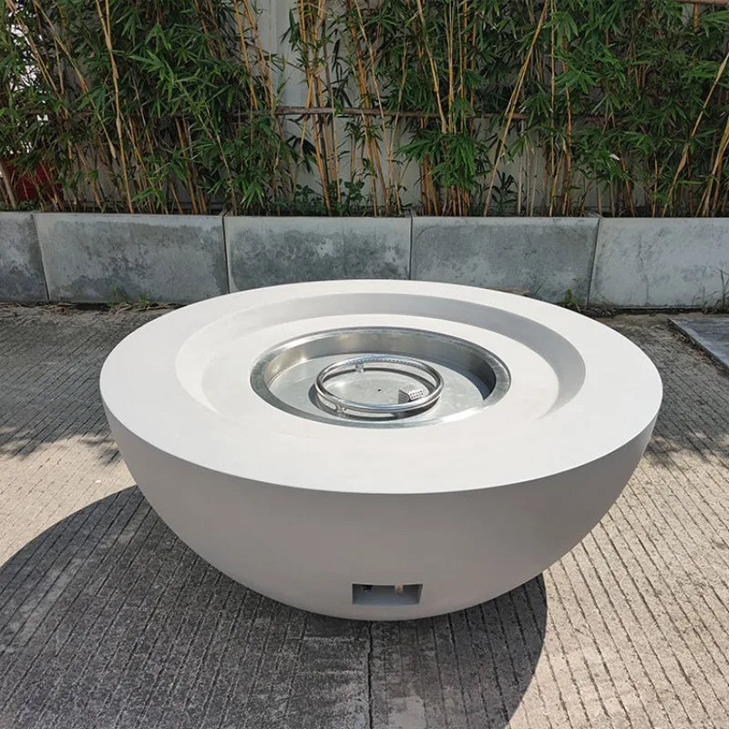 Large outdoor circular courtyard villa concrete fire pit suitable for outdoor setting