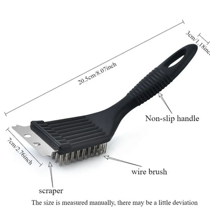 8Inch Grill Brush Stainless Steel Wire Extra Strong Cleaning Brush Heavy Duty Grill Brush Cleaner for Outdoor Home Cooking Tools