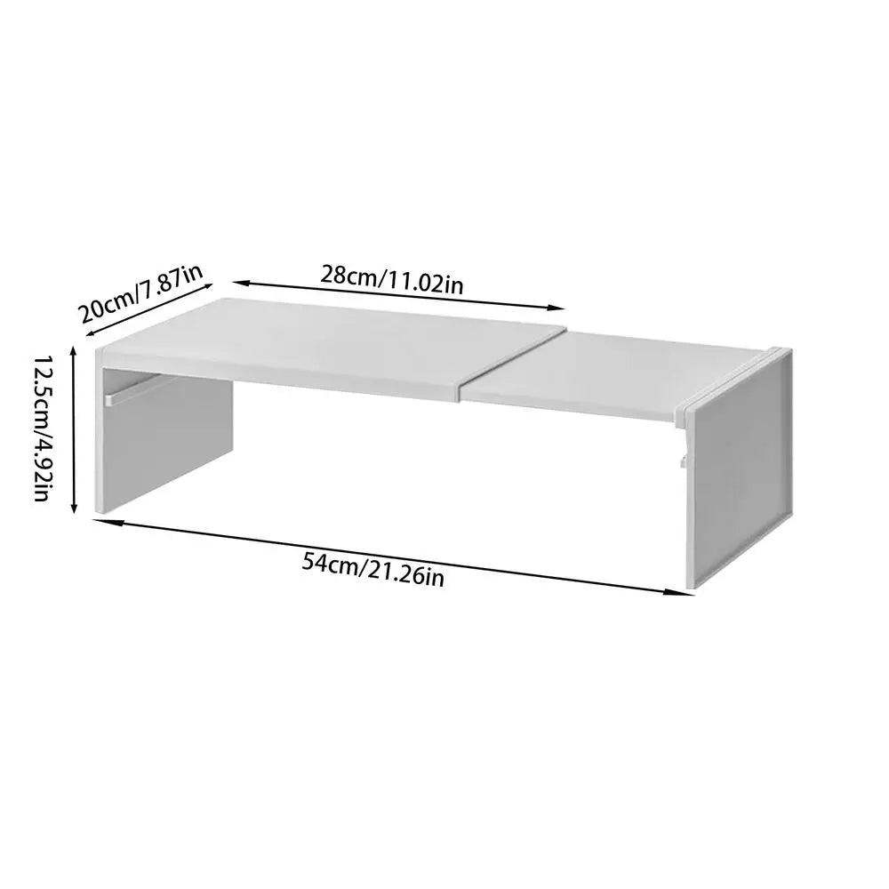Kitchen Stretchable Cabinet Shelf Cupboard Separated Storage Rack Countertop Organizer Shoe Organizer Shelf Save Space