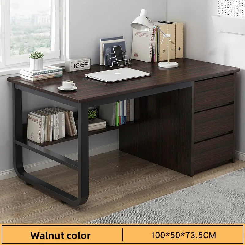 Desk Desktop Computer Desk Simple Home Desk Student Bedroom Bookshelf Integrated Writing Desk