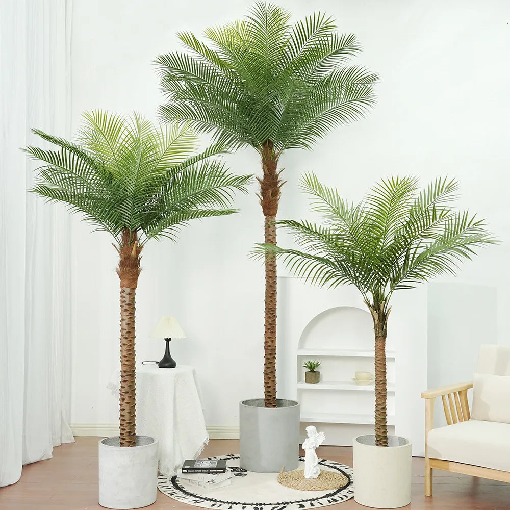 Large Artificial Coconut Tree 200CM To 240CM Fake Palm Tree Tropical Simulation Plant Outdoor Indoor Home Garden Decoration
