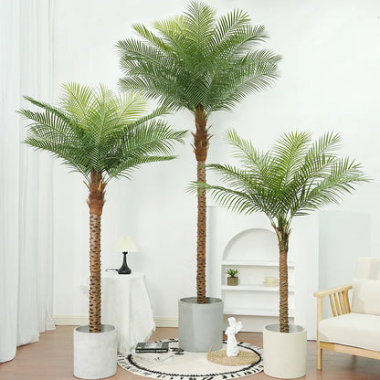 Large Artificial Coconut Tree 200CM To 240CM Fake Palm Tree Tropical Simulation Plant Outdoor Indoor Home Garden Decoration