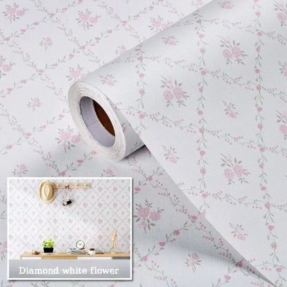 Self-adhesive Wallpaper Pastoral Flowers Waterproof and Moisture-proof Home Stickers for Living Room Bedroom Floral Decoration