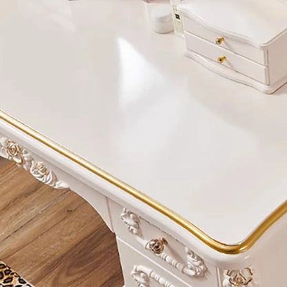 Trendy Unique Nordic Vanity Table Vintage Luxury Drawer Design Vanity Table Makeup Elegant Scrivania Makeup Bedroom Furniture