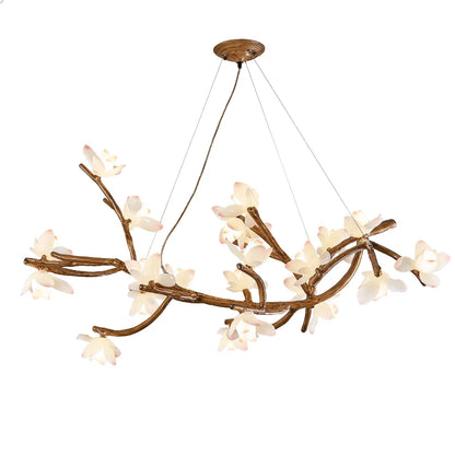 Living Room Lamp Creative Lotus Restaurant Lamp Wabi Sabi Style Zen Tea Room Homestay Decoration Tree Branch Pendant Light