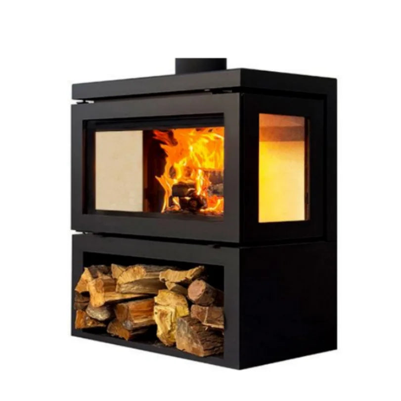Fireplace European Quality Cast Iron Fireplace Classic Design Gas Wood-Burning Fire Place Long-Lasting Freestanding For Villas F