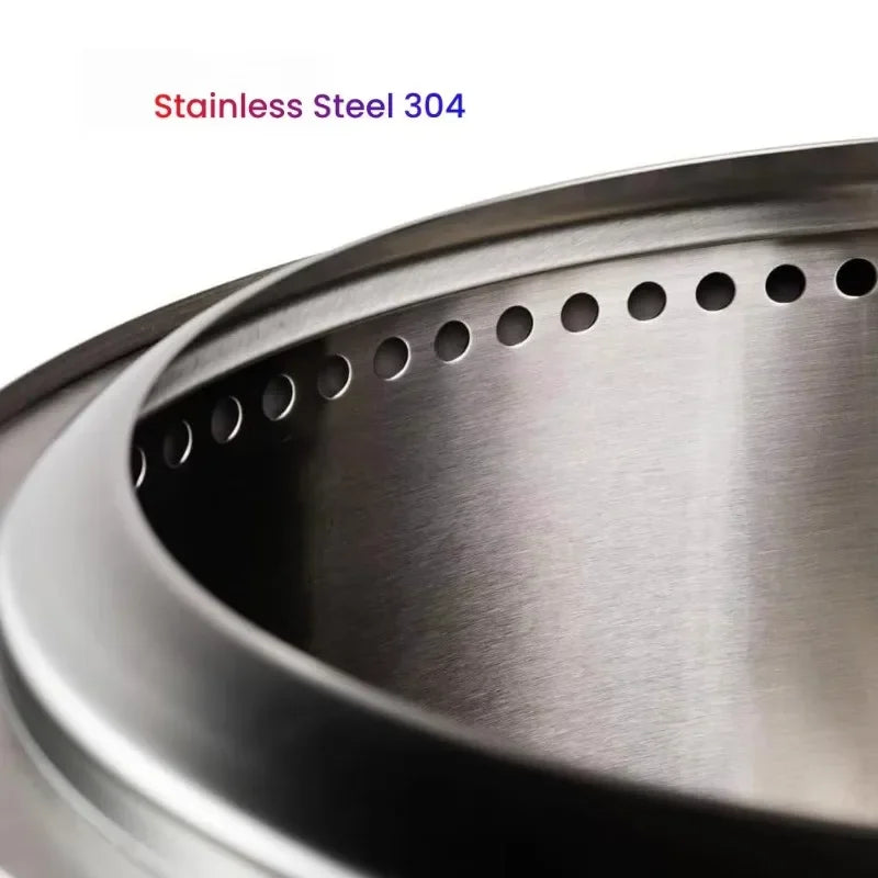 Wholesales 304SS Wood Burning Fire Pit Outdoor Smokeless Fire Pit Firepit Stainless Steel Camping Outdoor Fire Pit