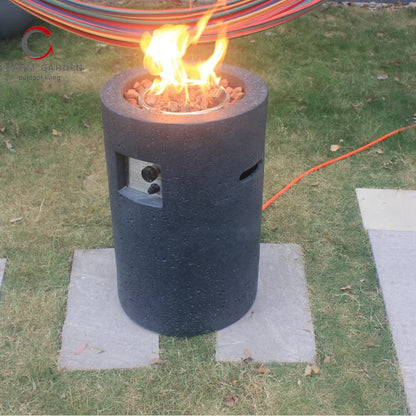 Modern Style Outdoor Gas Heater Stand Patio Heater Propane Gas Fire Column or Fire Pit  for Garden