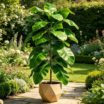 1PC 100CM Giant Outdoor Artificial Banana Tree with Green  23Leaves for Indoor/Outdoor Potted Plants Christmas Decora